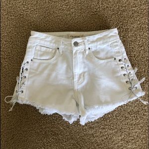 PacSun White Jean Shorts
